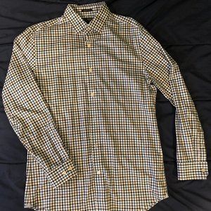Banana Republic Non-Iron Blue Black Gingham